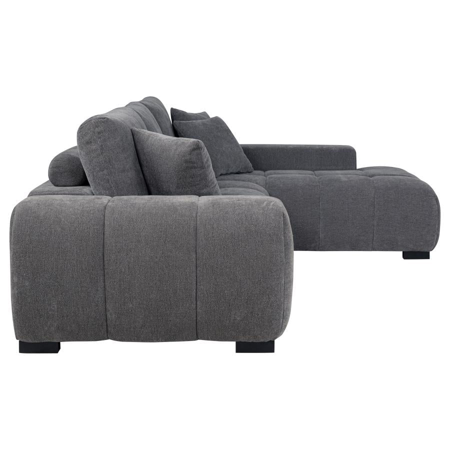 Octavia Sectional Sofa with Chaise Upholstered Ottoman modern furniture Contempo Furniture