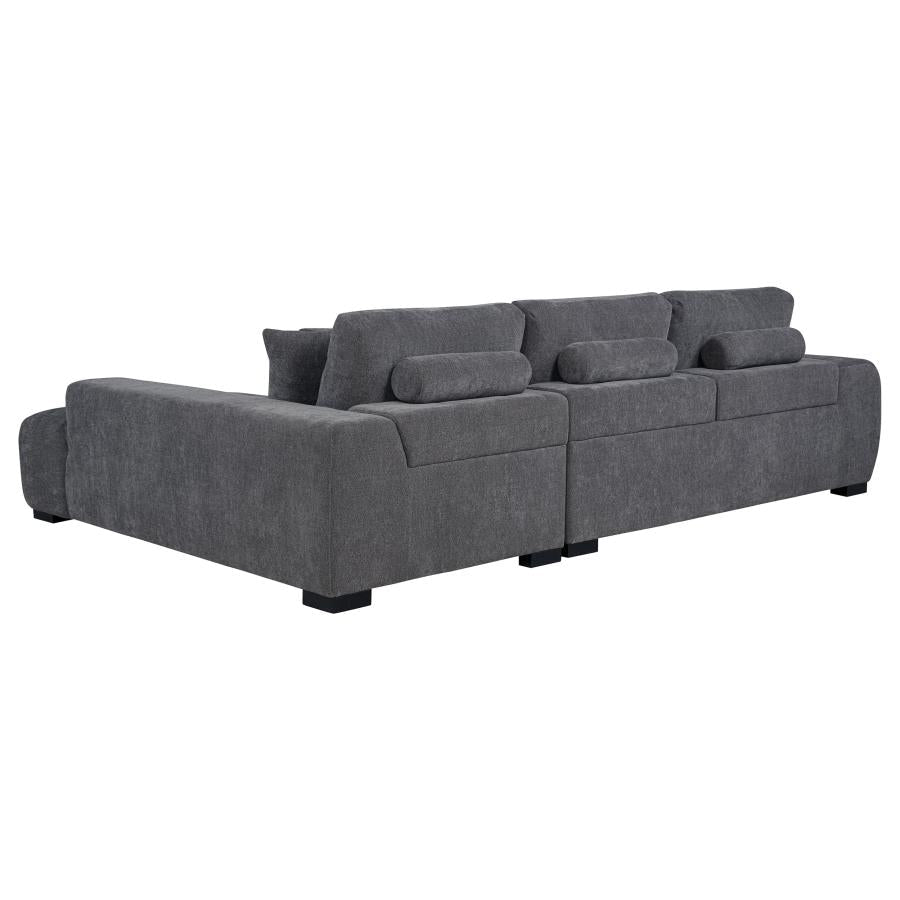 Octavia Sectional Sofa with Chaise Upholstered Ottoman modern furniture Contempo Furniture