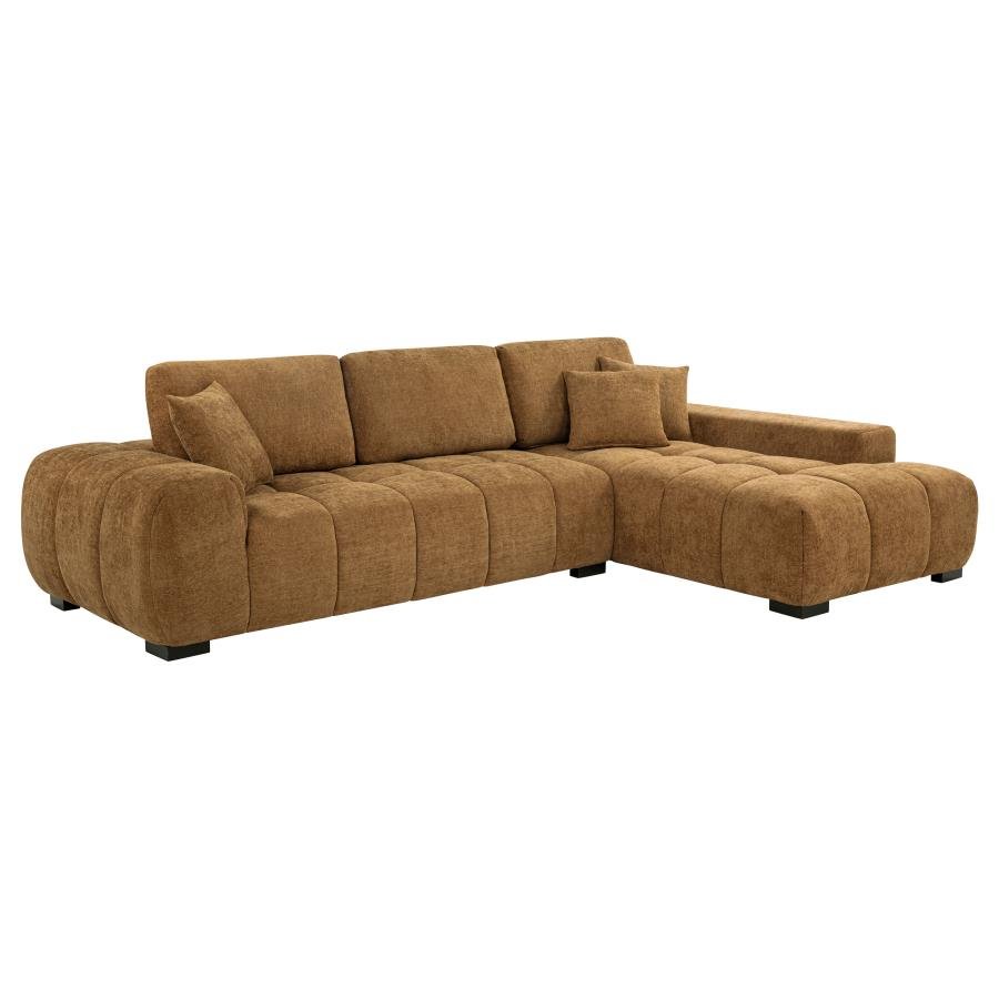 Octavia Sectional Sofa with Chaise Upholstered Ottoman modern furniture Contempo Furniture