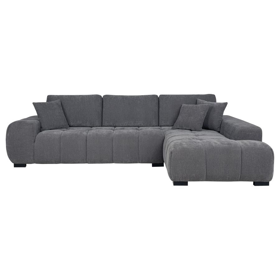 Octavia Sectional Sofa with Chaise Upholstered Ottoman modern furniture Contempo Furniture
