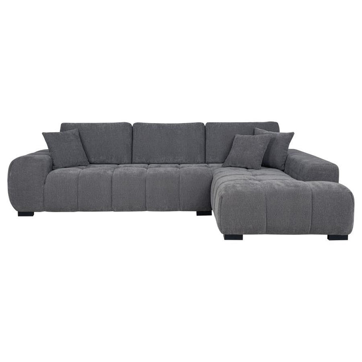 Octavia Sectional Sofa with Chaise Upholstered Ottoman modern furniture Contempo Furniture