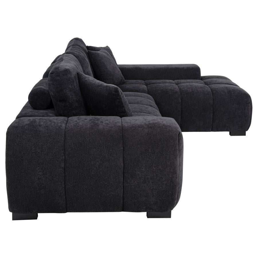 Octavia Sectional Sofa with Chaise Upholstered Ottoman modern furniture Contempo Furniture