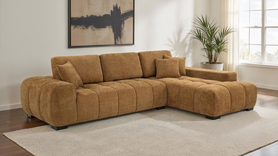 Octavia Sectional Sofa with Chaise Upholstered Ottoman modern furniture Contempo Furniture