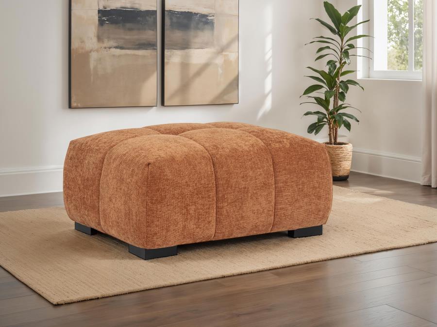 Octavia Upholstered Large Tufted Ottoman Upholstered Ottoman modern furniture Contempo Furniture