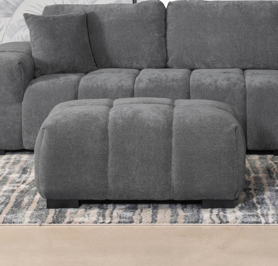 Octavia Upholstered Large Tufted Ottoman Upholstered Ottoman modern furniture Contempo Furniture