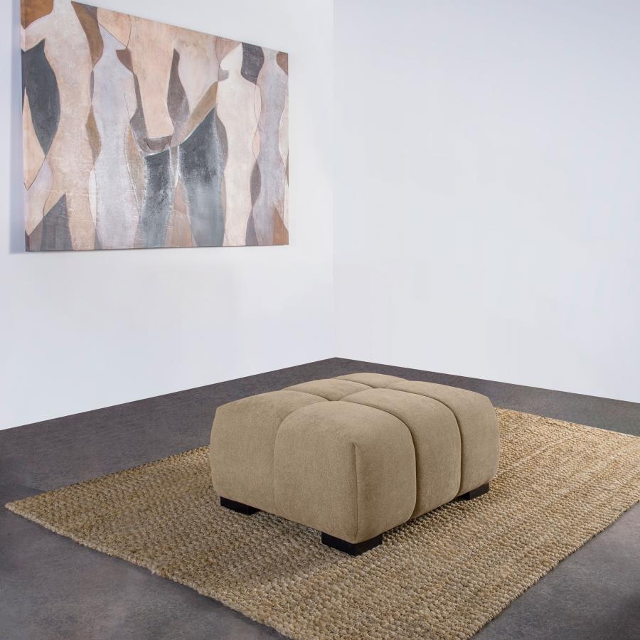 Octavia Upholstered Large Tufted Ottoman Upholstered Ottoman modern furniture Contempo Furniture