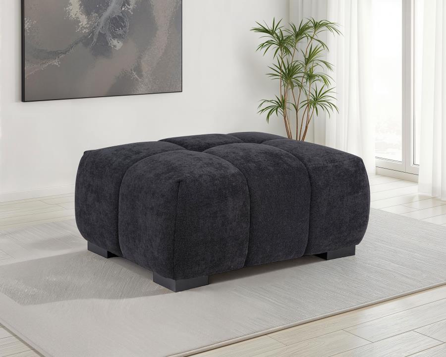Octavia Upholstered Large Tufted Ottoman Upholstered Ottoman modern furniture Contempo Furniture