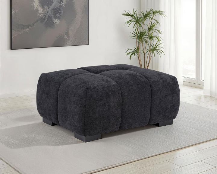 Octavia Upholstered Large Tufted Ottoman Upholstered Ottoman modern furniture Contempo Furniture
