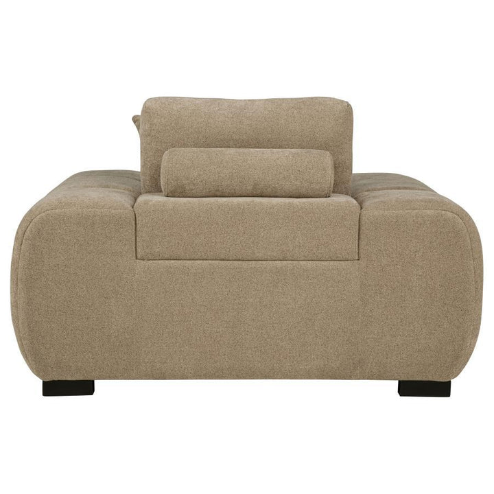 Octavia - Upholstered Track Arm Accent Chair - Camel Arm Chair modern furniture Contempo Furniture