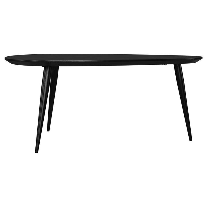 Odessa - Triangular Solid Wood Coffee Table - Black Coffee Table modern furniture Contempo Furniture