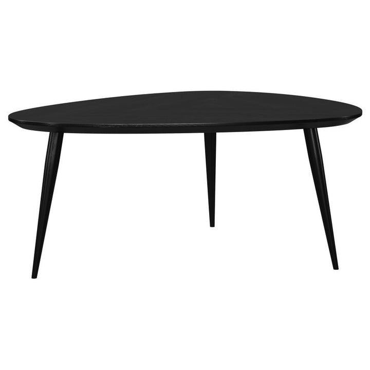 Odessa - Triangular Solid Wood Coffee Table - Black Coffee Table modern furniture Contempo Furniture