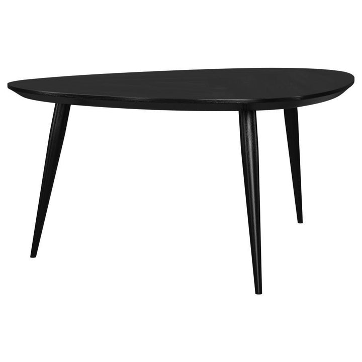 Odessa - Triangular Solid Wood Coffee Table - Black Coffee Table modern furniture Contempo Furniture
