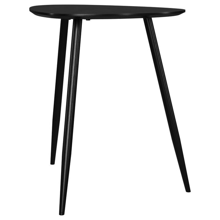 Odessa - Triangular Solid Wood End Table - Black End Table modern furniture Contempo Furniture