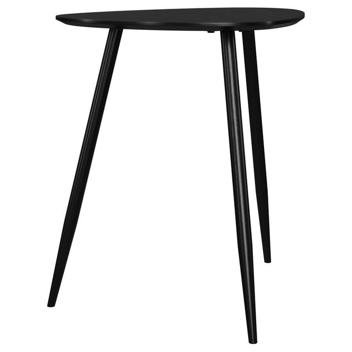 Odessa - Triangular Solid Wood End Table - Black End Table modern furniture Contempo Furniture