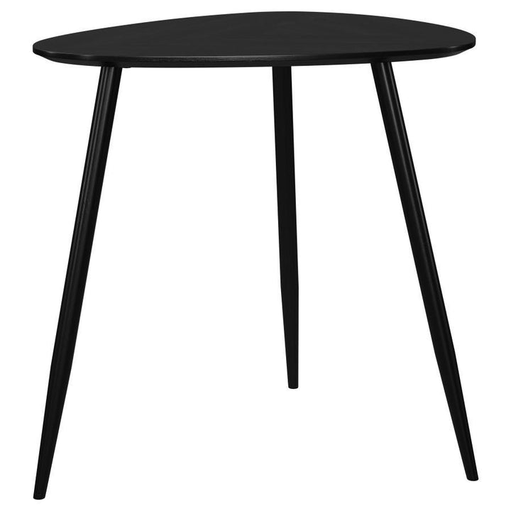 Odessa - Triangular Solid Wood End Table - Black End Table modern furniture Contempo Furniture