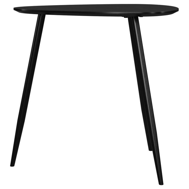 Odessa - Triangular Solid Wood End Table - Black End Table modern furniture Contempo Furniture