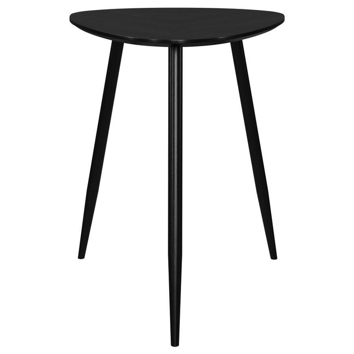 Odessa - Triangular Solid Wood End Table - Black End Table modern furniture Contempo Furniture
