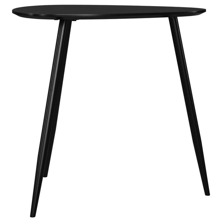 Odessa - Triangular Solid Wood End Table - Black End Table modern furniture Contempo Furniture