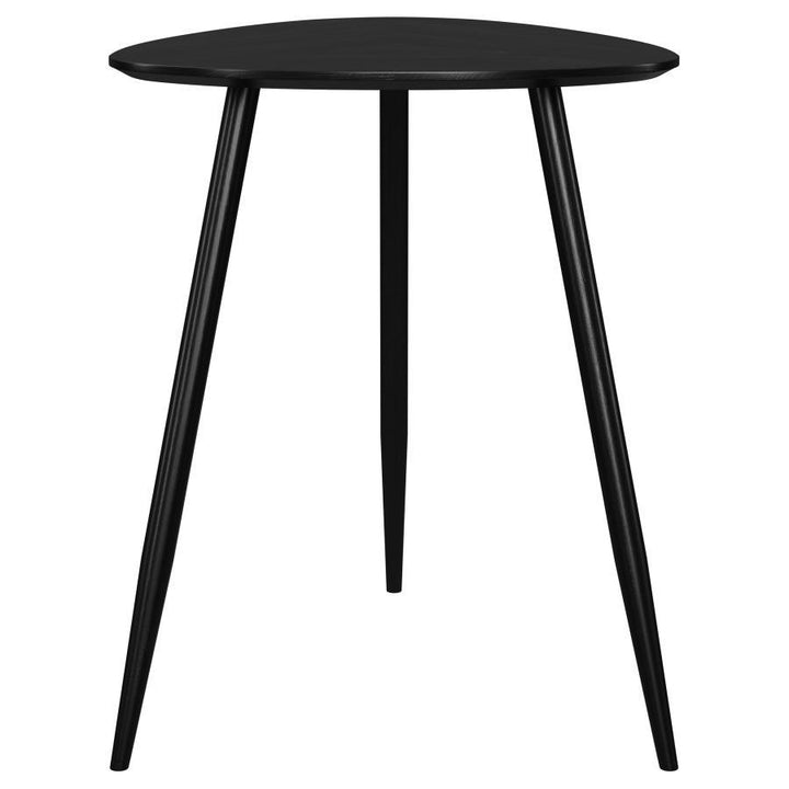 Odessa - Triangular Solid Wood End Table - Black End Table modern furniture Contempo Furniture
