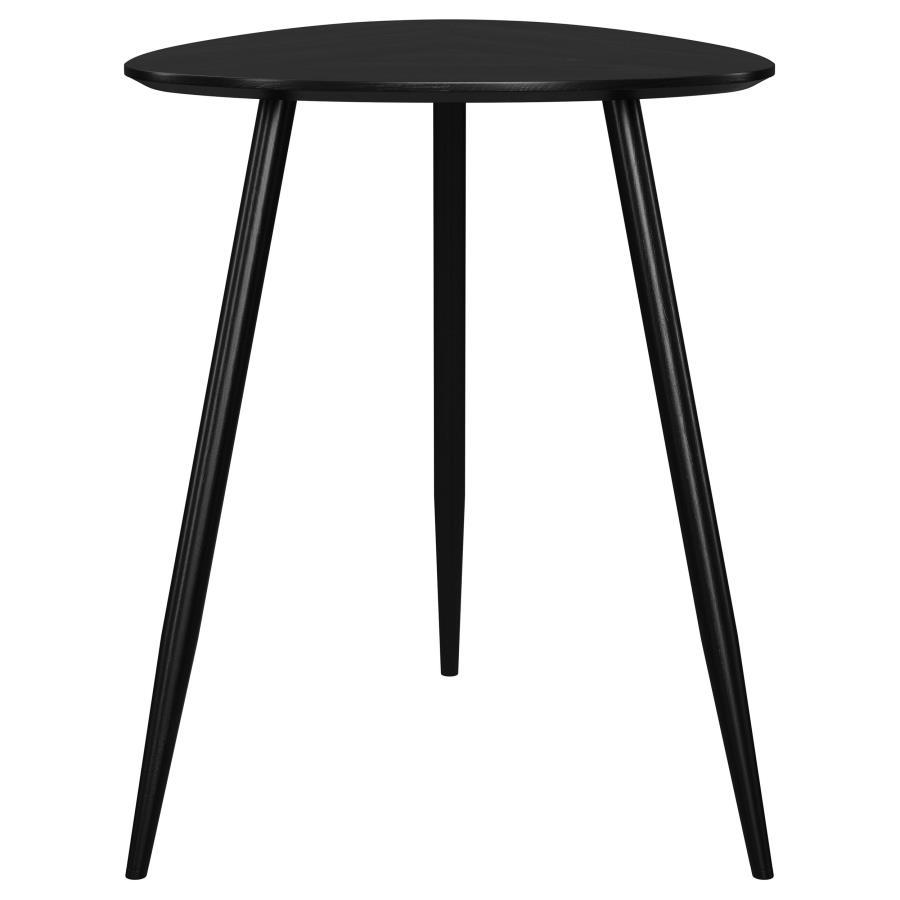 Odessa - Triangular Solid Wood End Table - Black End Table modern furniture Contempo Furniture