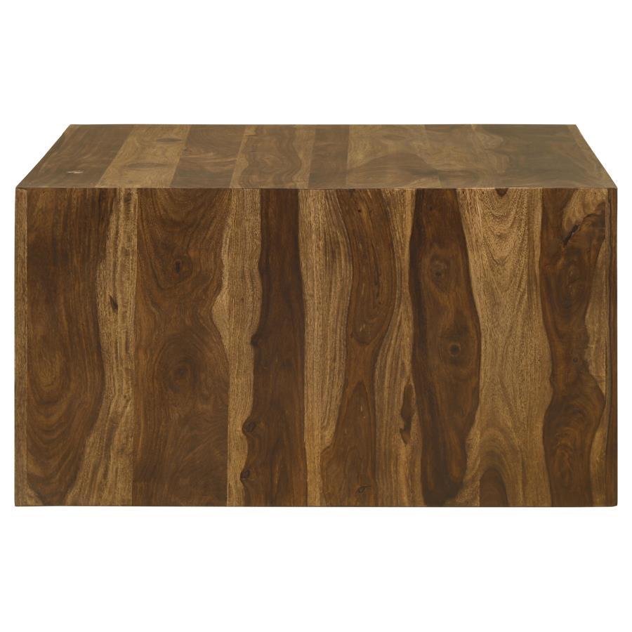 Odilia - Square Solid Wood Coffee Table - Auburn Coffee Table modern furniture Contempo Furniture