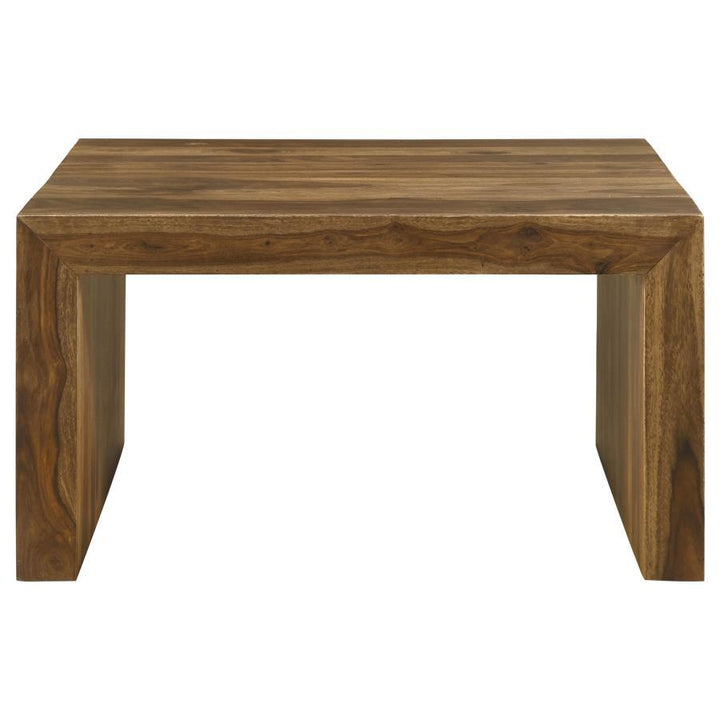 Odilia - Square Solid Wood Coffee Table - Auburn Coffee Table modern furniture Contempo Furniture