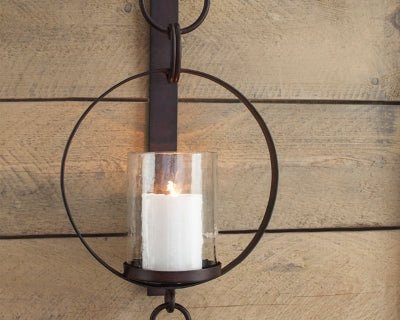 Ogaleesha Wall Sconce - Dark Brown Sconces modern furniture Contempo Furniture