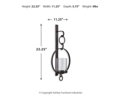 Ogaleesha Wall Sconce - Dark Brown Sconces modern furniture Contempo Furniture