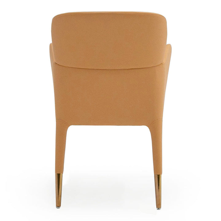 Ogden - Modern Peach &amp; Rosegold Dining Armchair