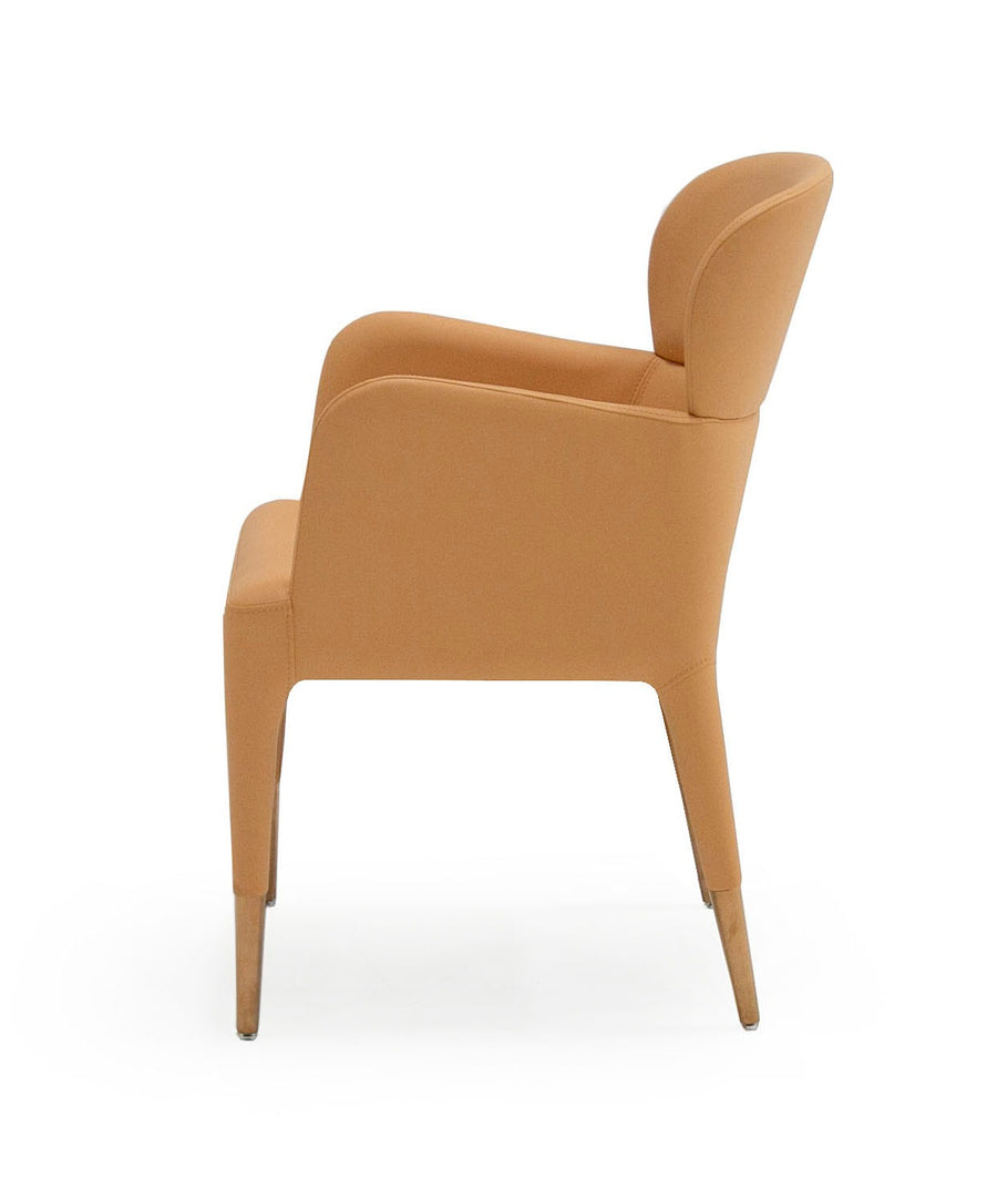Ogden - Modern Peach  and  Rosegold Dining Armchair