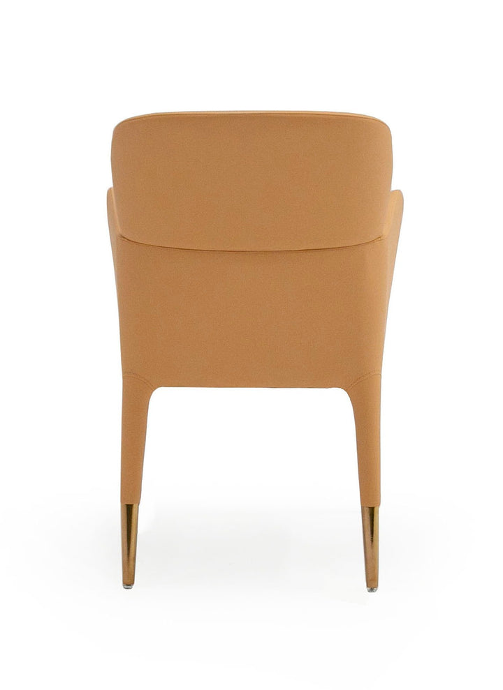 Ogden - Modern Peach &amp; Rosegold Dining Armchair