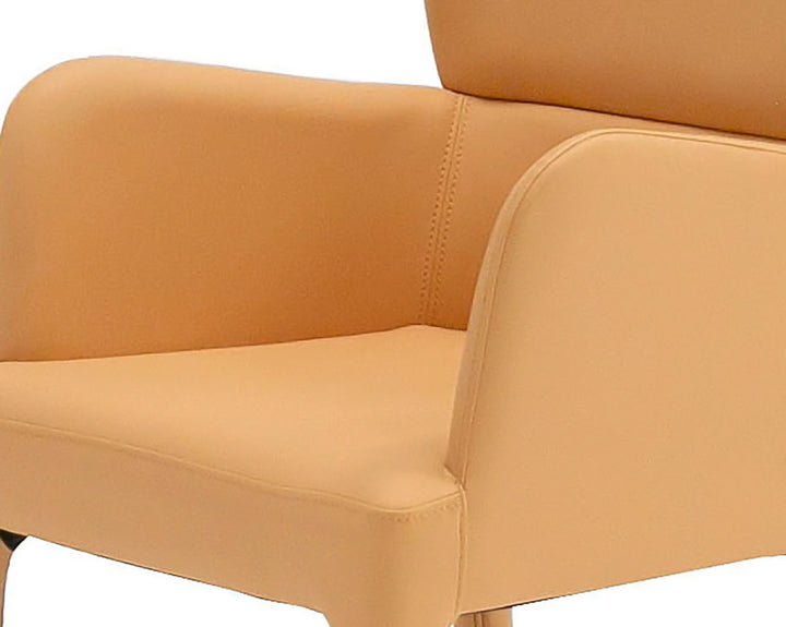 Ogden - Modern Peach &amp; Rosegold Dining Armchair