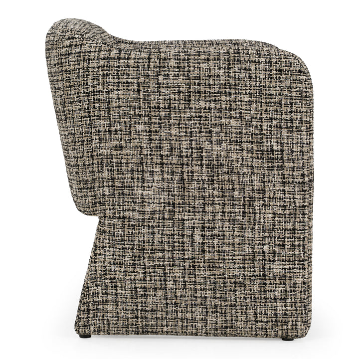 Oldford - Modern Beige + Black Fabric Dining Chair