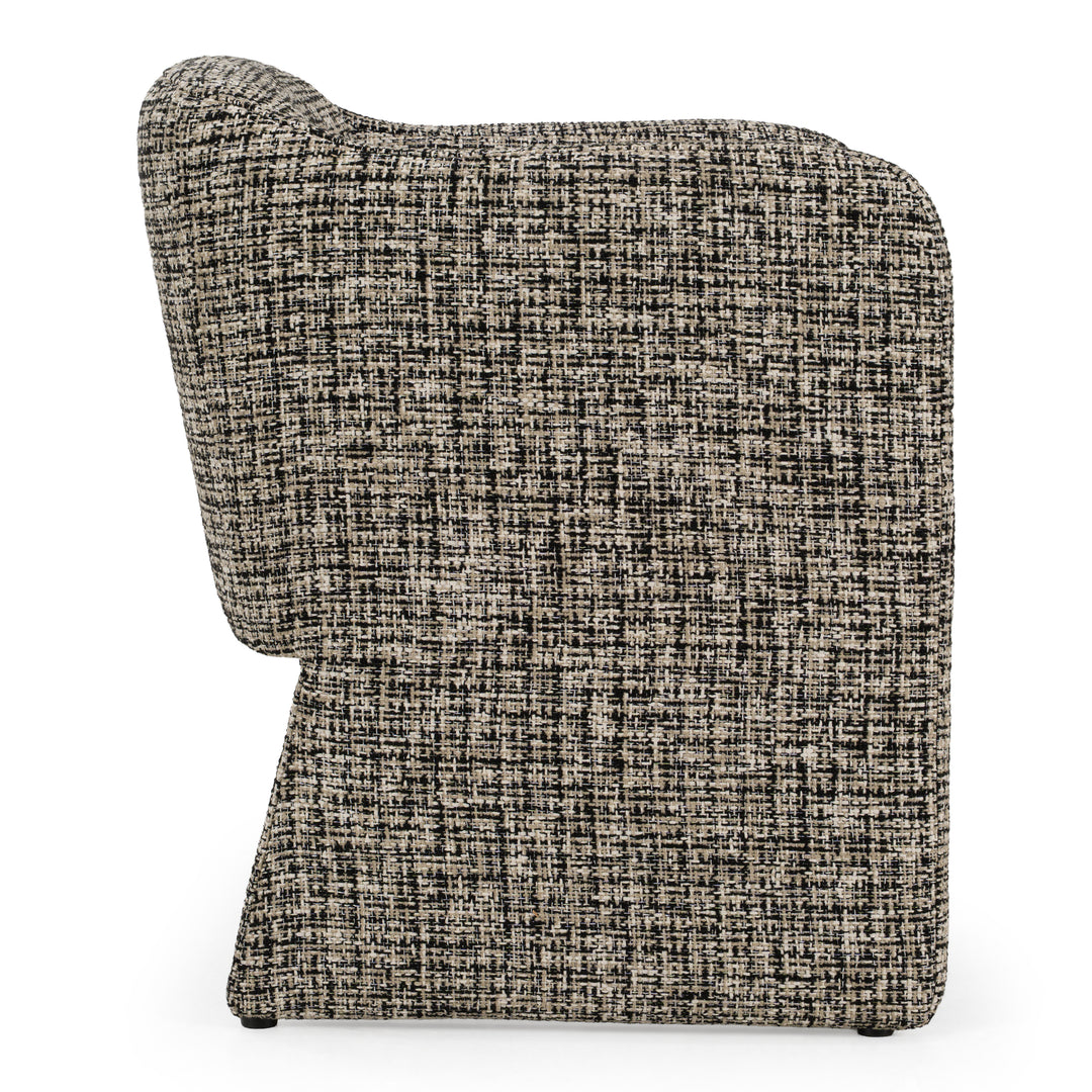 Oldford - Modern Beige + Black Fabric Dining Chair