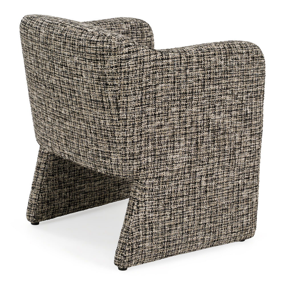 Oldford - Modern Beige + Black Fabric Dining Chair - View 3