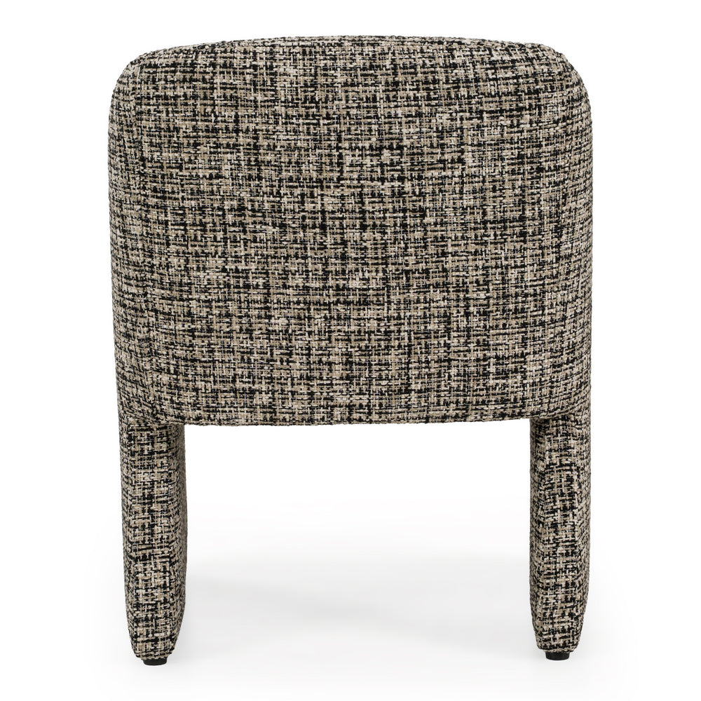 Oldford - Modern Beige + Black Fabric Dining Chair - View 4