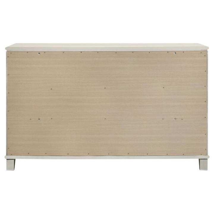Olivia - 6 - Drawer Dresser Cabinet - Pearl White Dressers modern furniture Contempo Furniture