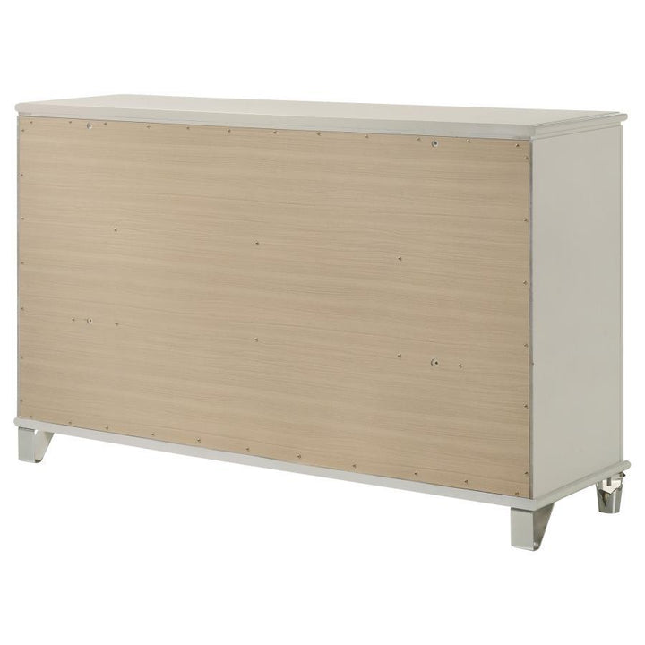 Olivia - 6 - Drawer Dresser Cabinet - Pearl White Dressers modern furniture Contempo Furniture