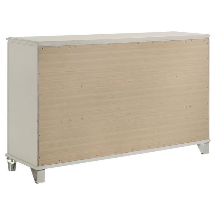 Olivia - 6 - Drawer Dresser Cabinet - Pearl White Dressers modern furniture Contempo Furniture