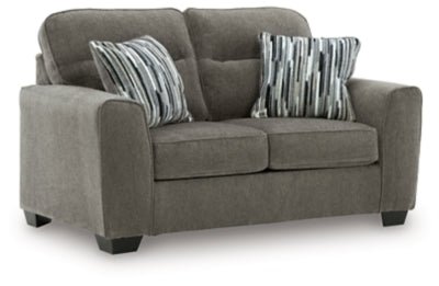 Olten Loveseat - Dark Gray Stationary Loveseat modern furniture Contempo Furniture