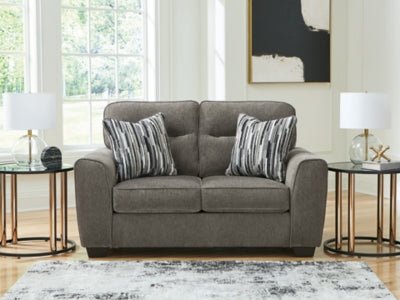 Olten Loveseat - Dark Gray Stationary Loveseat modern furniture Contempo Furniture