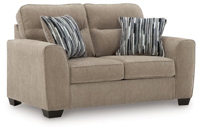 Olten Loveseat - Light Brown Stationary Loveseat modern furniture Contempo Furniture