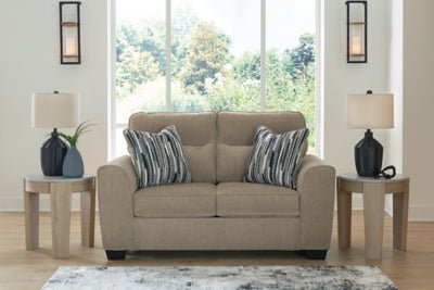 Olten Loveseat - Light Brown Stationary Loveseat modern furniture Contempo Furniture