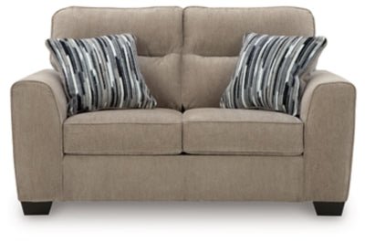 Olten Loveseat - Light Brown Stationary Loveseat modern furniture Contempo Furniture