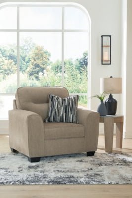 Olten Oversized Chair - Light Brown Arm Chair modern furniture Contempo Furniture