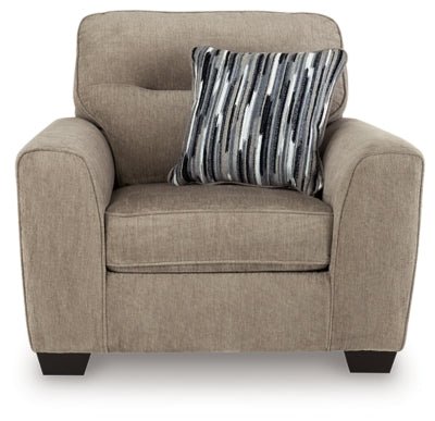 Olten Oversized Chair - Light Brown Arm Chair modern furniture Contempo Furniture