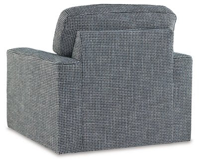Olwenburg Swivel Accent Chair - Blue Swivel Chair modern furniture Contempo Furniture