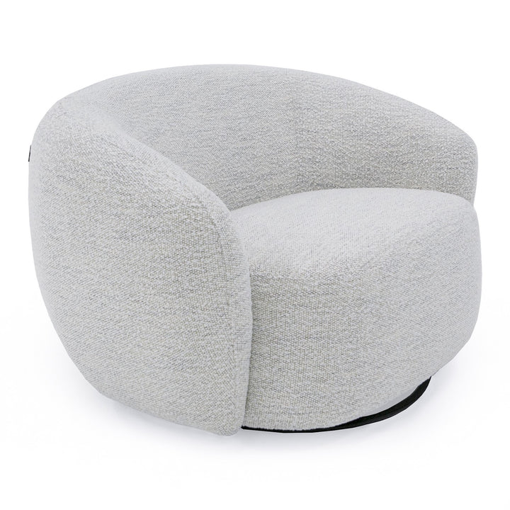 Omaha - Modern Swivel Off White Fabric Chair