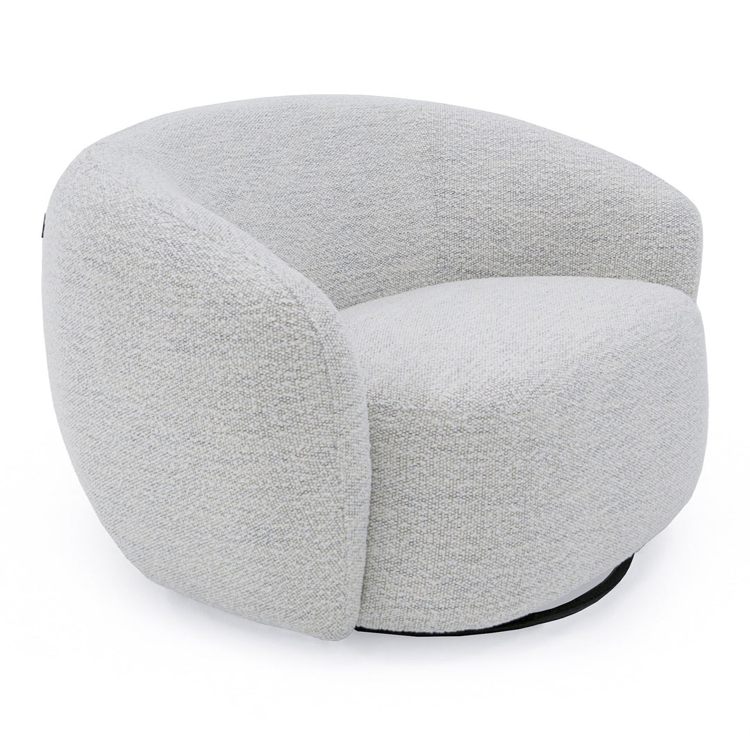 Omaha - Modern Swivel Off White Fabric Chair