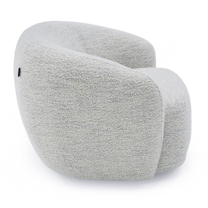 Omaha - Modern Swivel Off White Fabric Chair